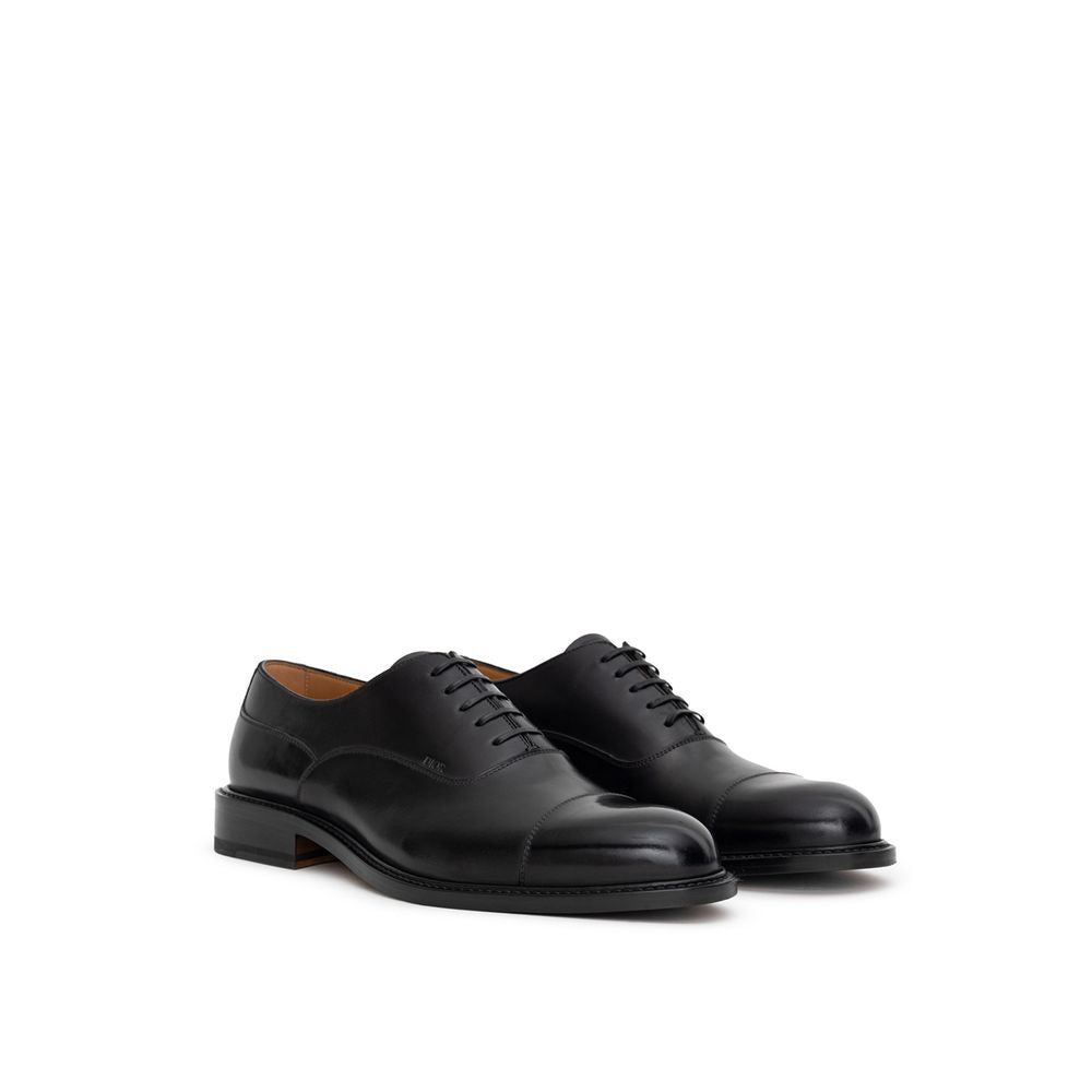 Dior Black Leather Oxfords And Derbies