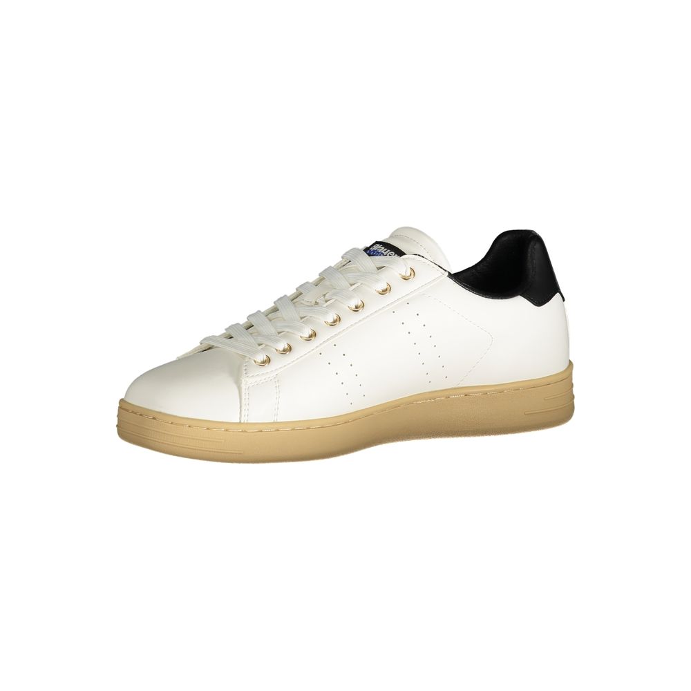 Blauer Bianco Polyurethane Men Sneaker 1728,67403481248,Athletic - Sneakers - Shoes,Blauer,EU46,Men,New with tags,Shoes,Sneakers - Shoes,White