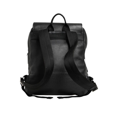 Dolce & Gabbana Black Palermo Backpack Hammered Calfskin Leather Bag