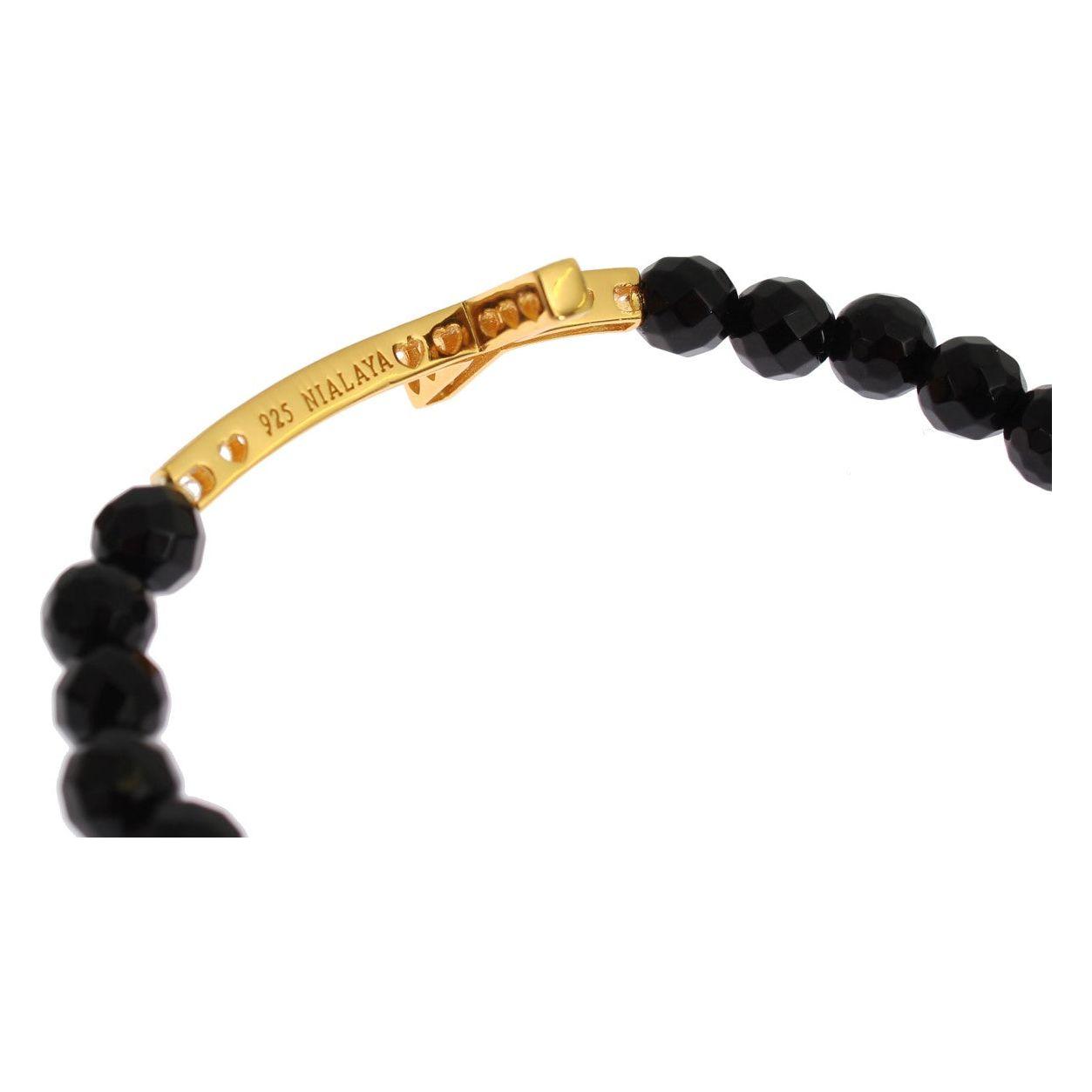 镀金纯银手链配 CZ 钻石十字架