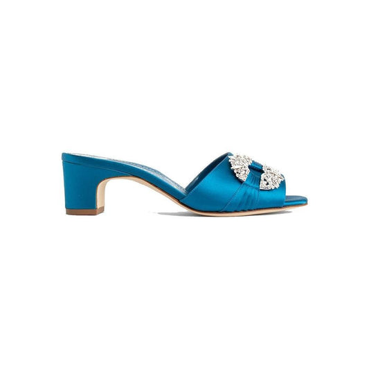 Manolo Blahnik Prinap 050 Satin Mules