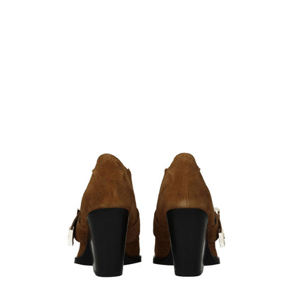 Versace Jeans Brown Leather Ankle Boots