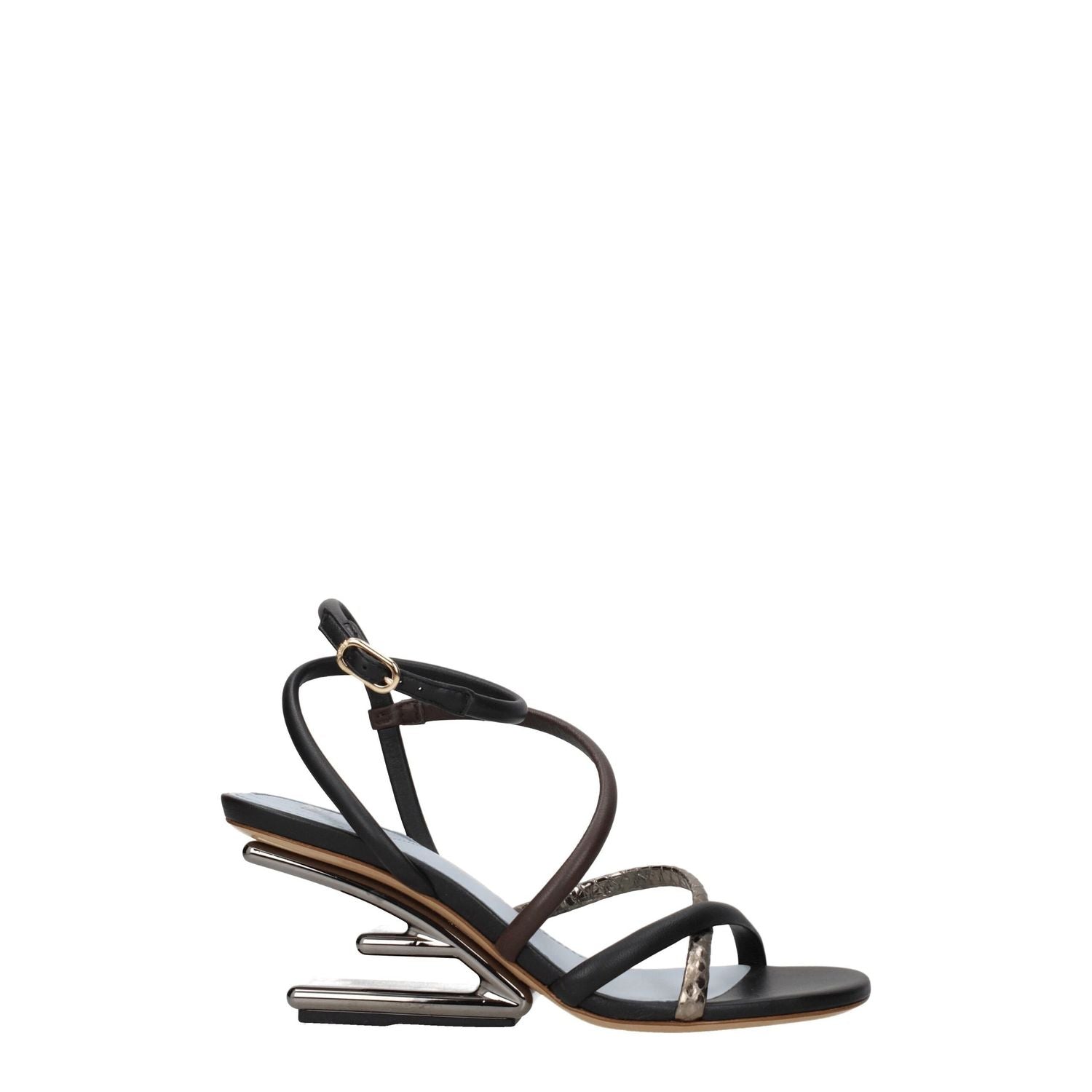 Fendi Multicolor Leather Sandals