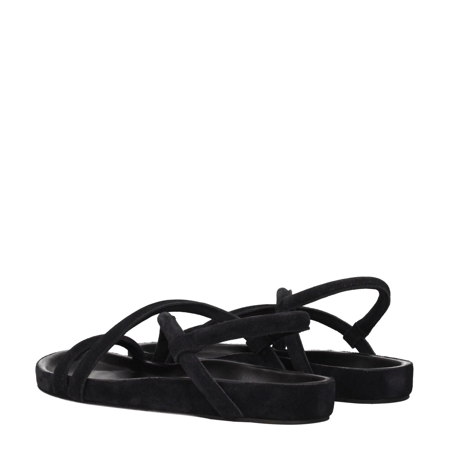 Isabel Marant Black Leather Flat Sandals