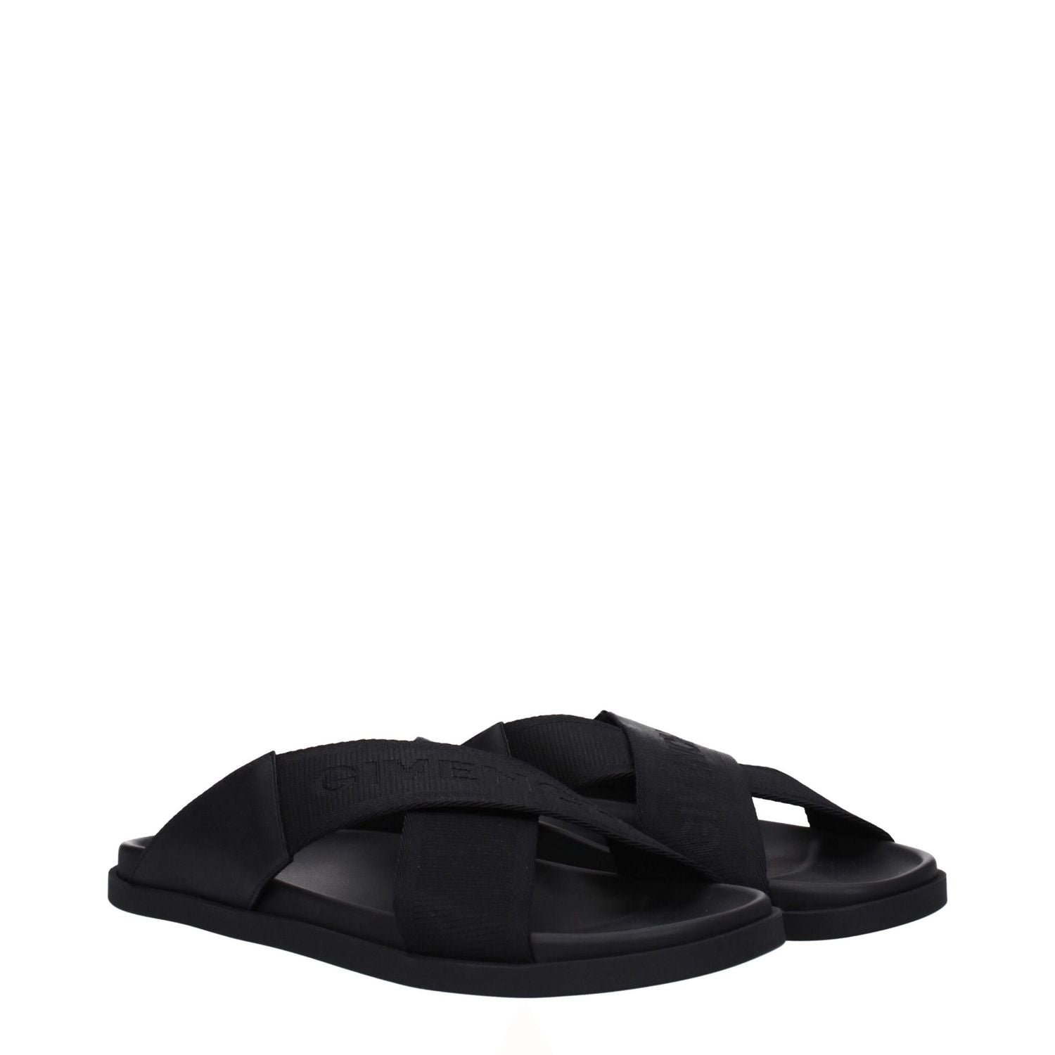 Givenchy Black Fabric Slippers