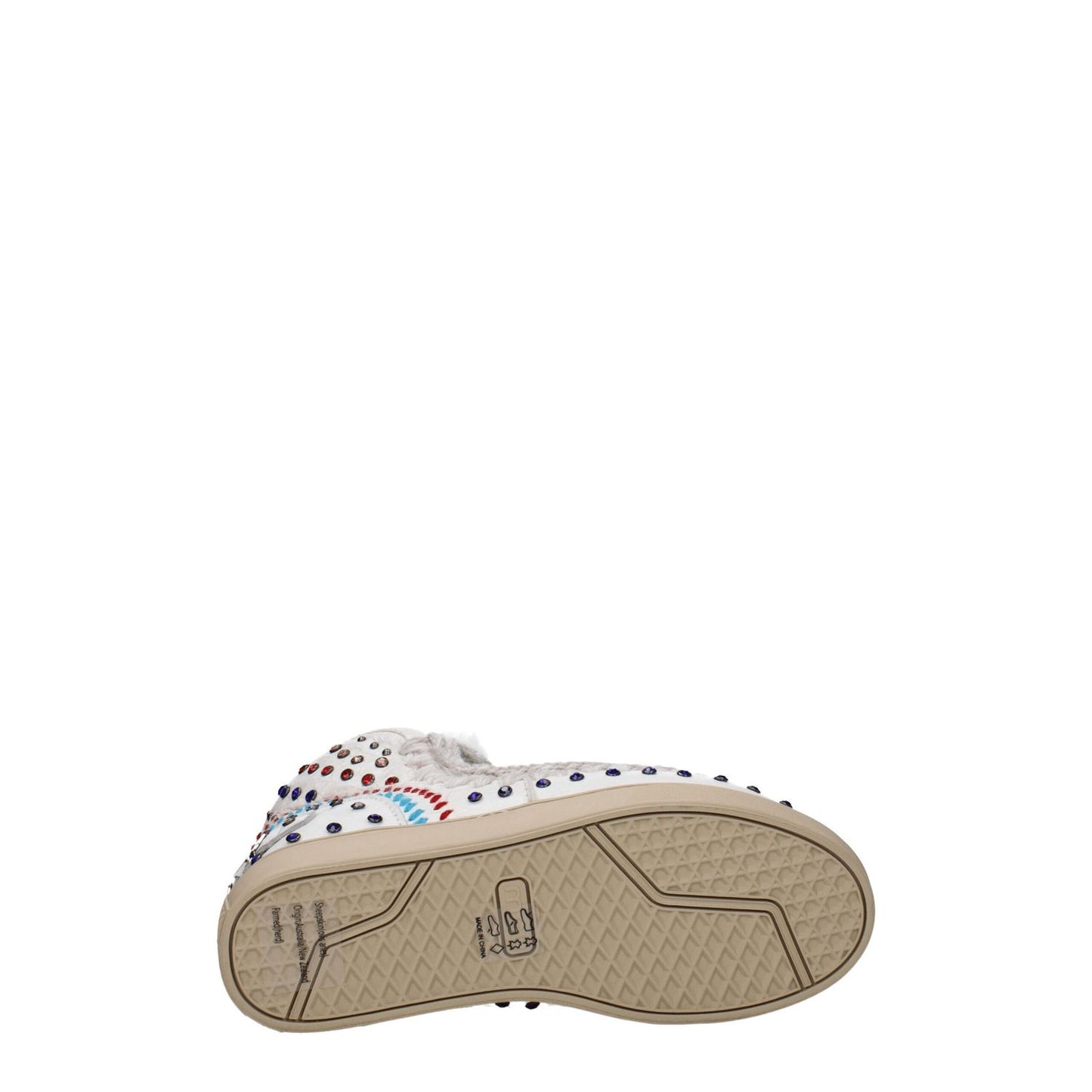 Mou White Leather Ankle Boots