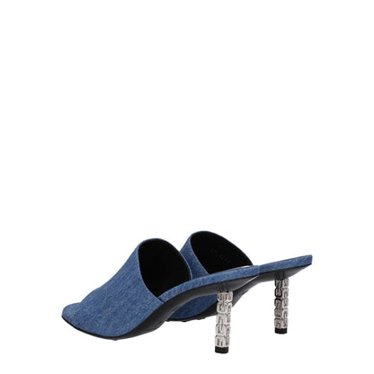 Givenchy Blue Fabric Platform Sandals