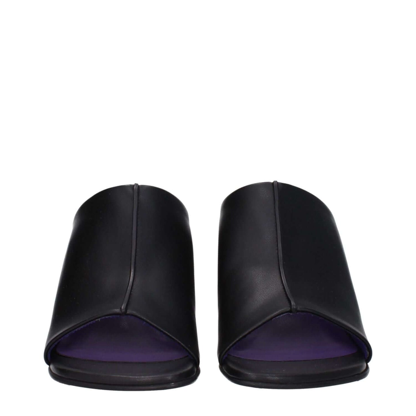 Stella McCartney Black Leather Stiletto Heel Sandals