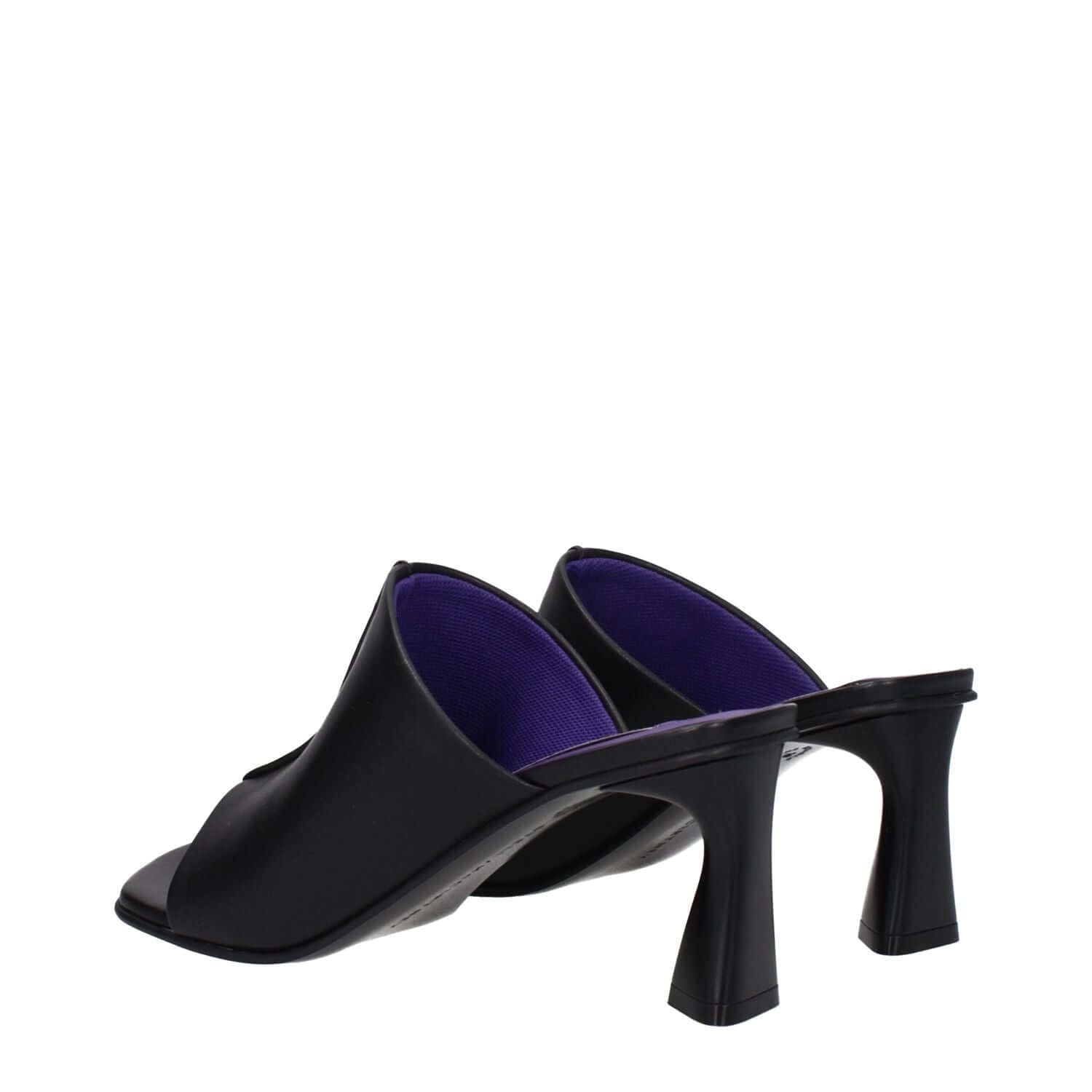 Stella McCartney Black Leather Stiletto Heel Sandals