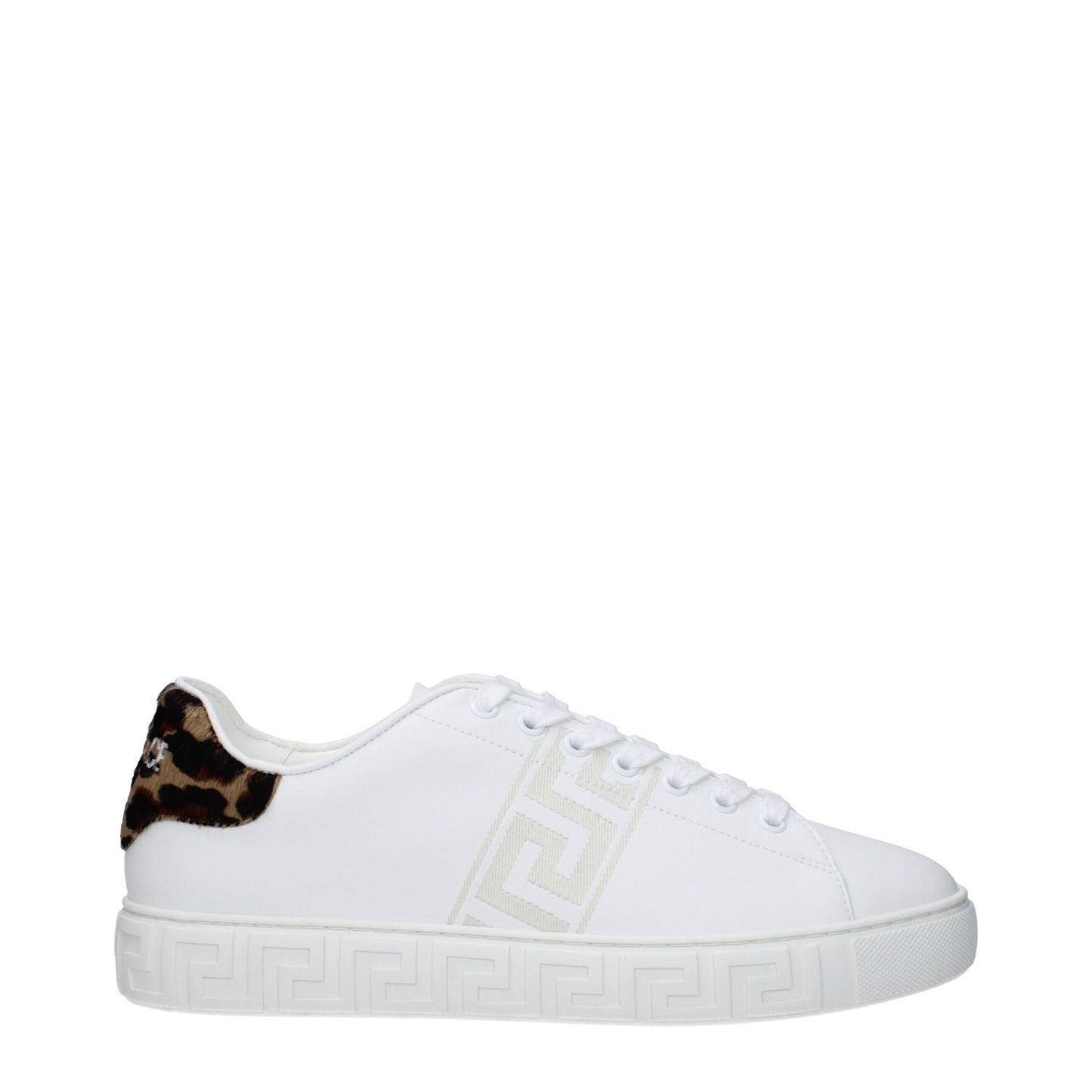 Versace White Leather Low Top Sneakers Versace