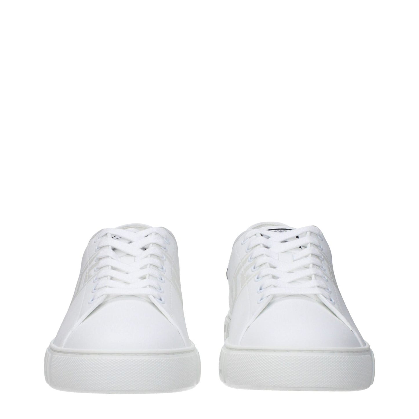Versace White Leather Low Top Sneakers Versace