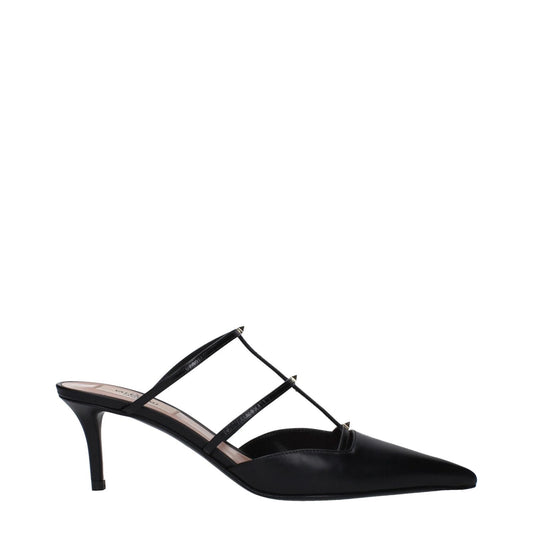 Valentino Garavani Black Leather Sandals Valentino Garavani