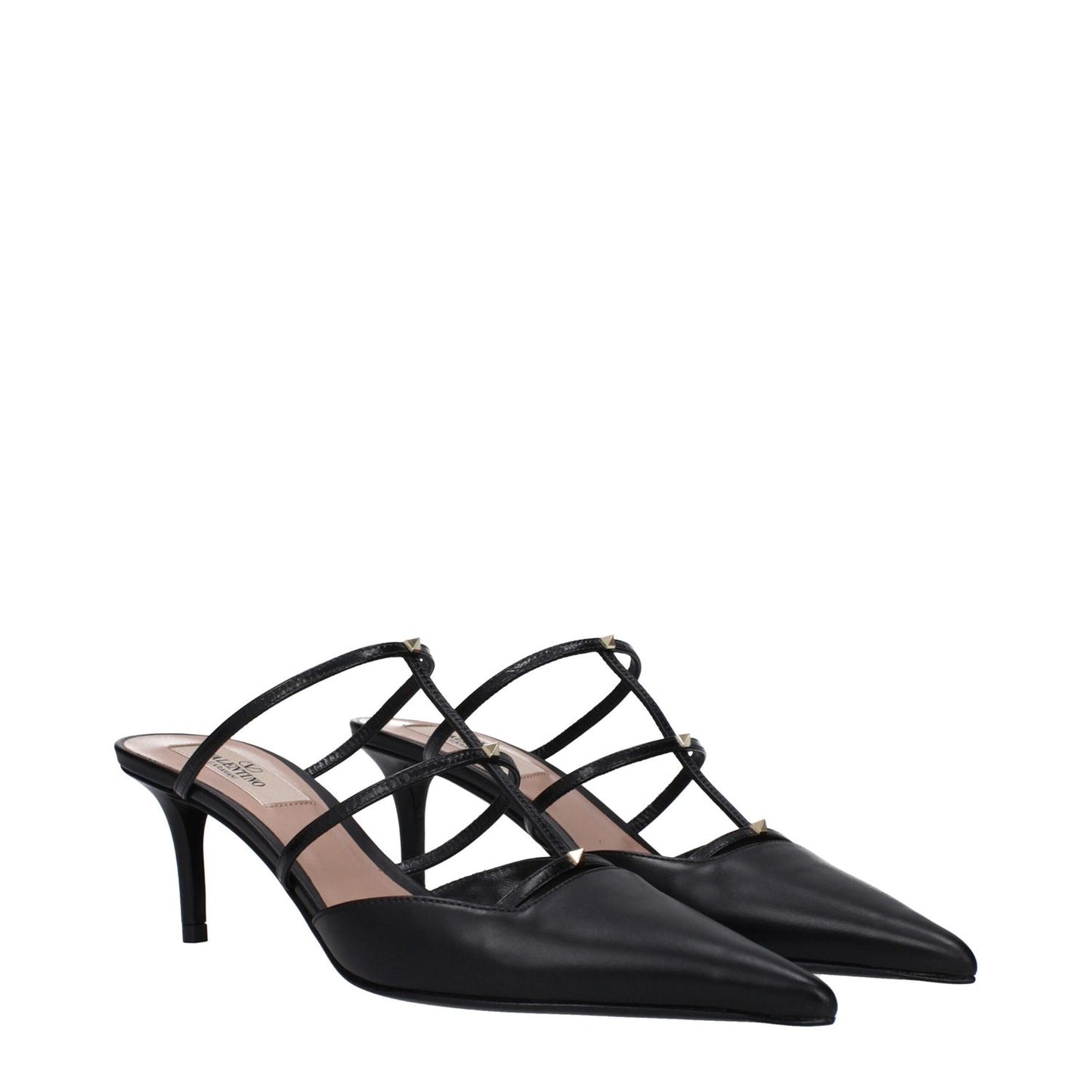 Valentino Garavani Black Leather Sandals Valentino Garavani