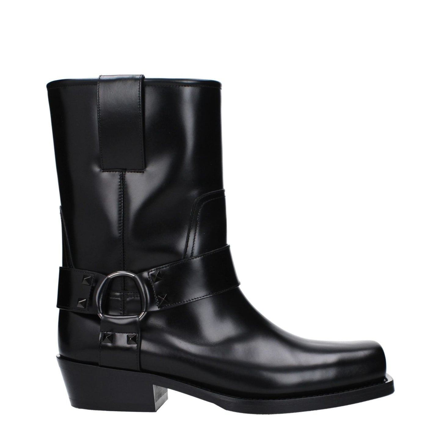 Valentino Garavani Black Leather Ankle Boots Valentino Garavani
