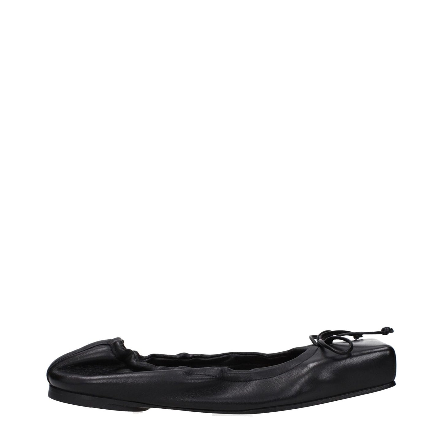 Jacquemus Black Leather Ballet Flats