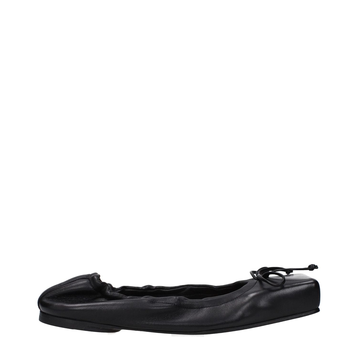 Jacquemus Black Leather Ballet Flats