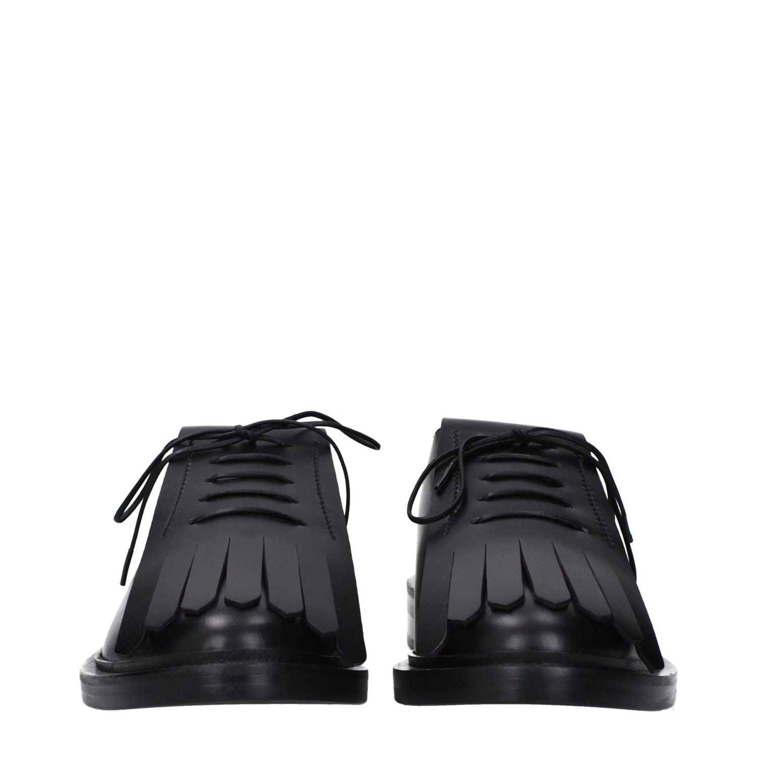 Max Mara Black Leather Oxfords And Derbies