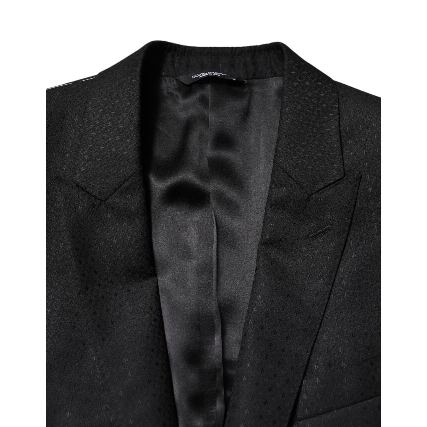 Dolce & Gabbana Dark Gray Jacquard Single Breasted 2 Piece Suit