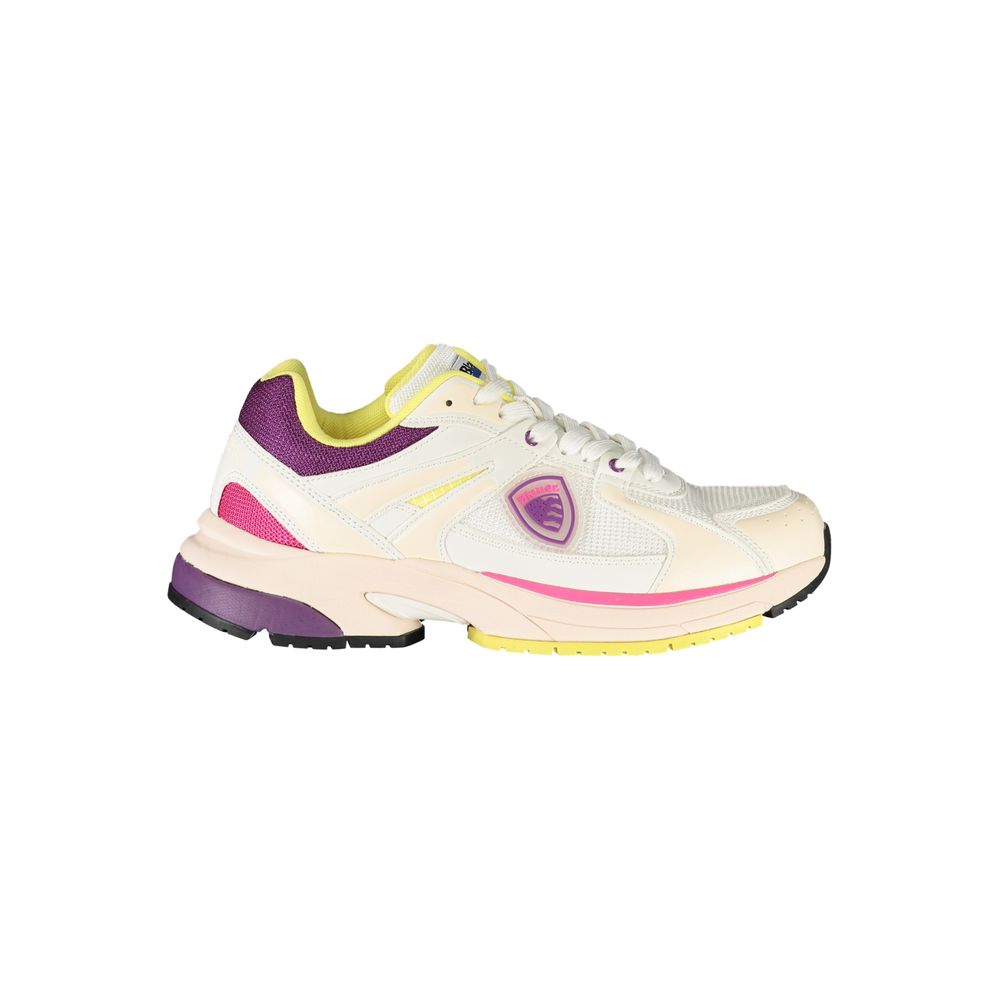 Blauer White Polyurethane Women Sneaker 1728,67403481248,Athletic - Sneakers - Shoes,Blauer,EU36/US6,EU37/US7,EU38/US8,EU40/US10,New with tags,Shoes,Sneakers - Shoes,White,Women