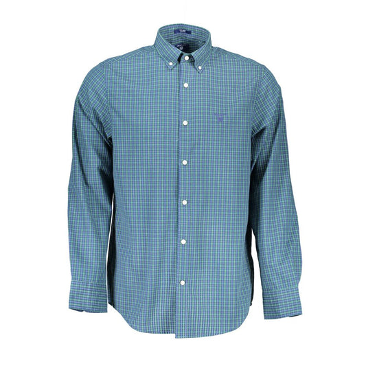 Gant Blue Cotton Pattern Shirt