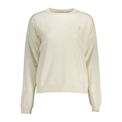 U.S. POLO ASSN. White Polyamide Women's Sweater