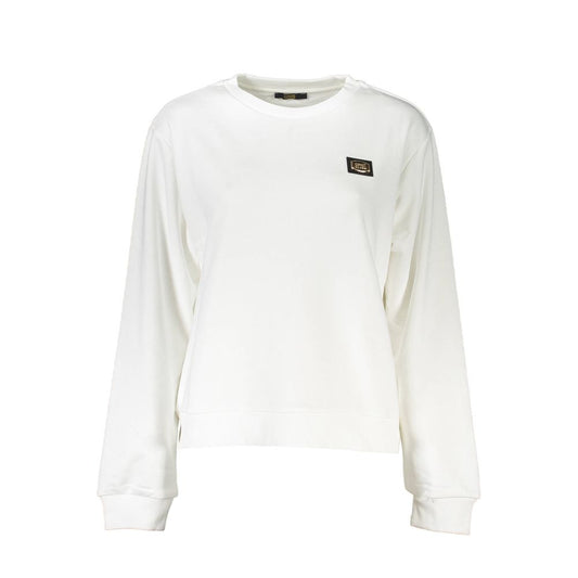 Cavalli Class Bianco Cotton Women Sweatshirt 1728,67403481248,Cavalli Class,Clothing,New with tags,Sweaters - Clothing,Sweatshirts - Sweaters - Clothing,White,Women,XL