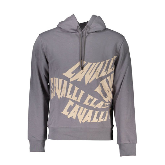 Cavalli Class Gray Cotton Men Sweater 1728,67403481248,Cavalli Class,Clothing,Gray,Men,New with tags,Sportswear - Clothing,Sweaters - Clothing,Sweatshirts - Sweaters - Clothing,XXL