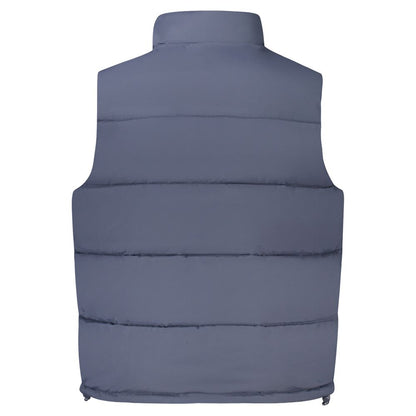 Guess Jeans Blu Polyester Men's Sleeveless Jacket