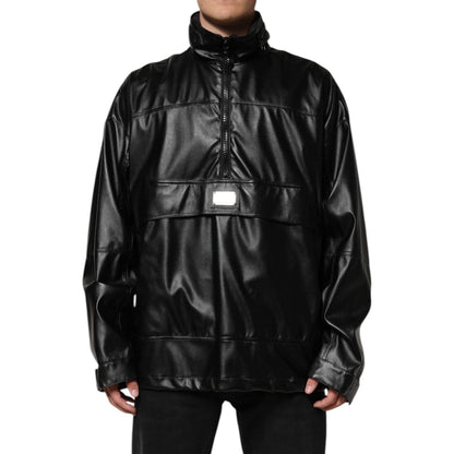Dolce & Gabbana Black Polyester Logo Plaque Bomber Jacket 1728,67345645728,Black,Bombers - Jackets & Coats - Clothing,Clothing,Dolce & Gabbana,IT48 | M,Jackets & Coats - Clothing,Jackets - Men - Clothing,Material: 100% Polyester,Men,Men - Clothing,New wit