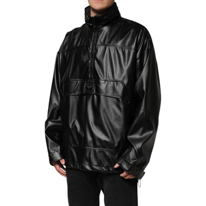 Dolce & Gabbana Black Polyester Logo Plaque Bomber Jacket 1728,67345645728,Black,Bombers - Jackets & Coats - Clothing,Clothing,Dolce & Gabbana,IT48 | M,Jackets & Coats - Clothing,Jackets - Men - Clothing,Material: 100% Polyester,Men,Men - Clothing,New wit