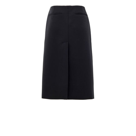 Gucci Black Wool Midi Skirt