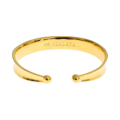 Nialaya CZ Gold Sterling 925 Silver Bangle Bracelet Nialaya