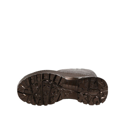 Dolce & Gabbana Metallic Bronze Pull On Rain Boots Shoes Dolce & Gabbana