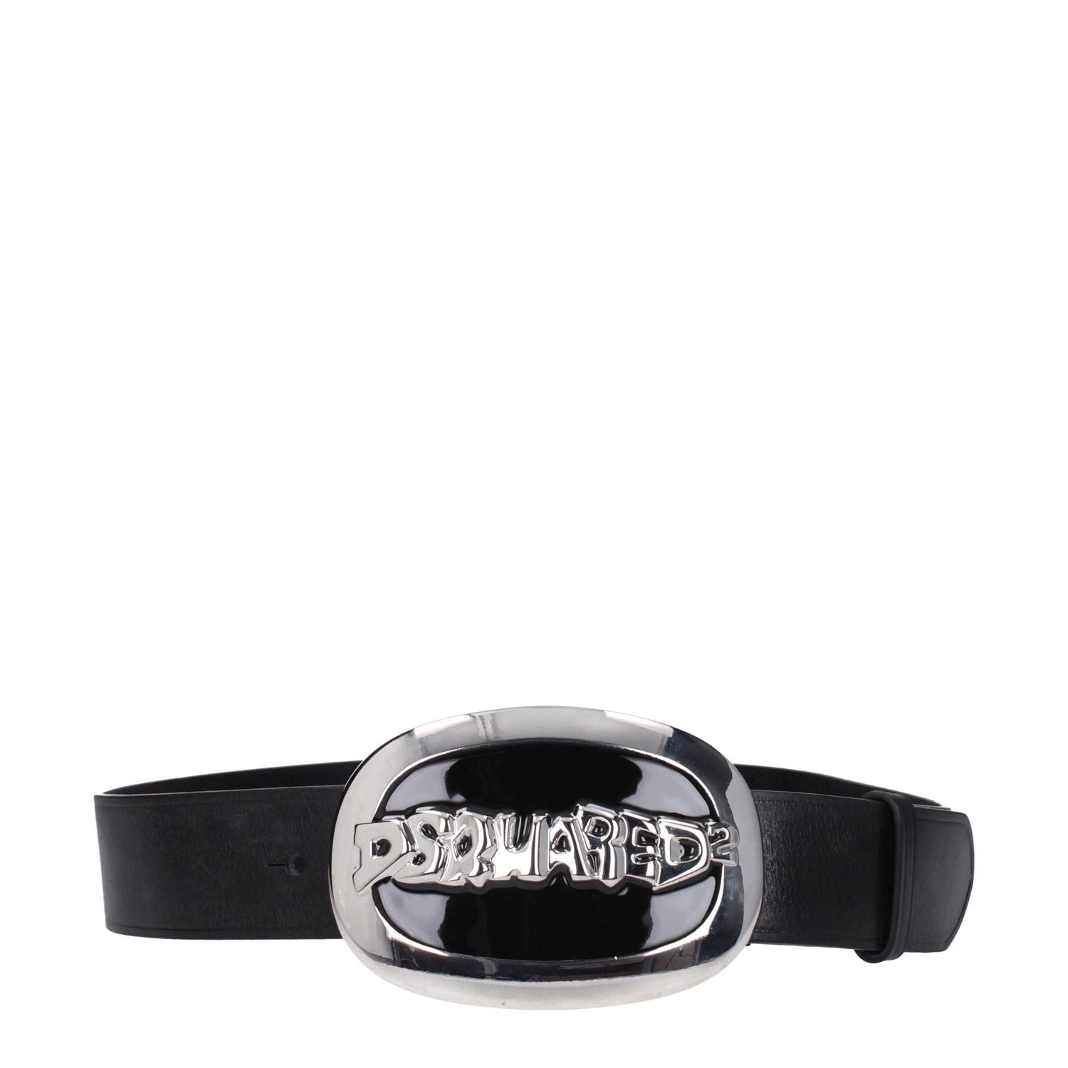 Dsquared² Black Leather Belt