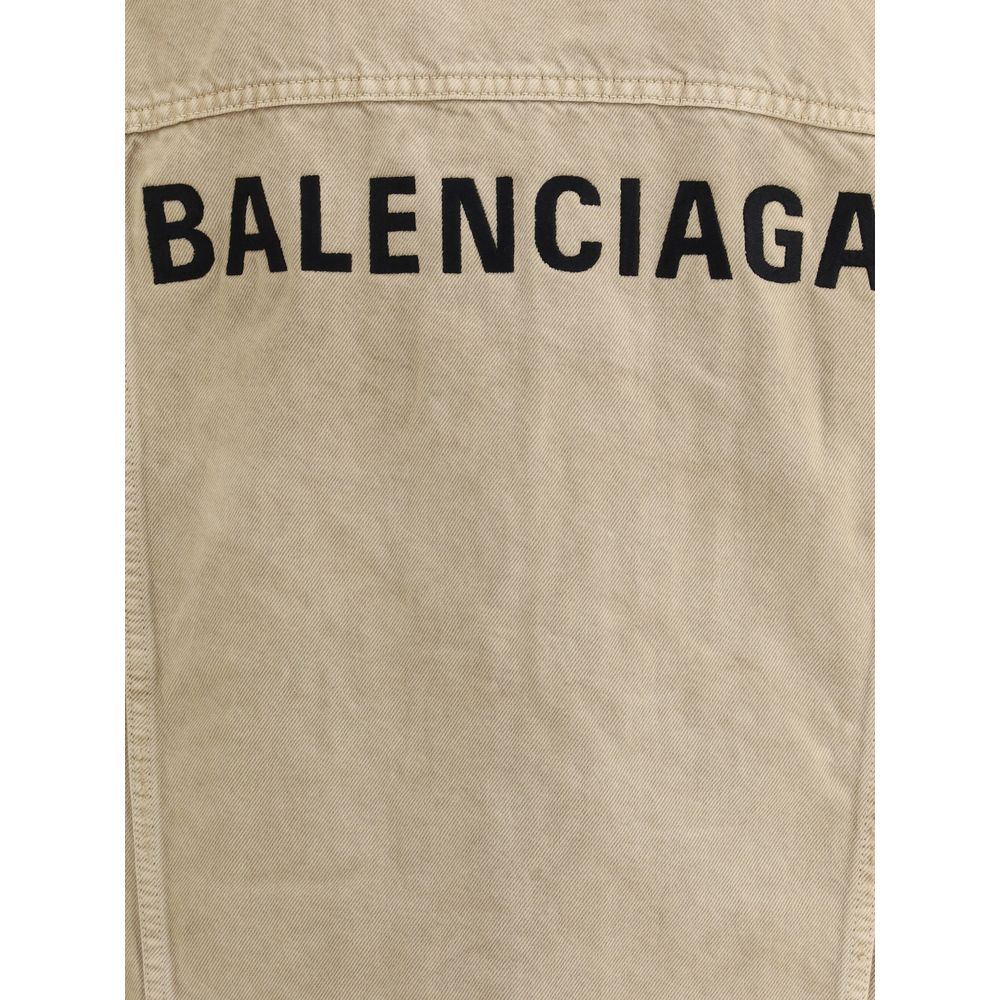 Balenciaga Beige Cotton Denim Jacket