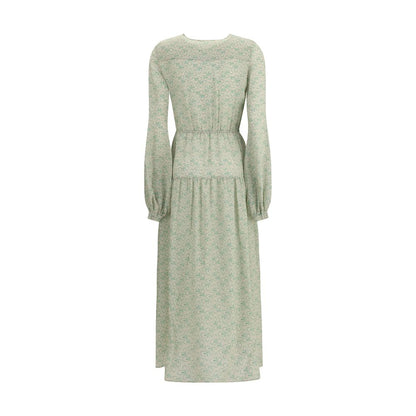 Kristina Ti Bicolor Silk Long Dress