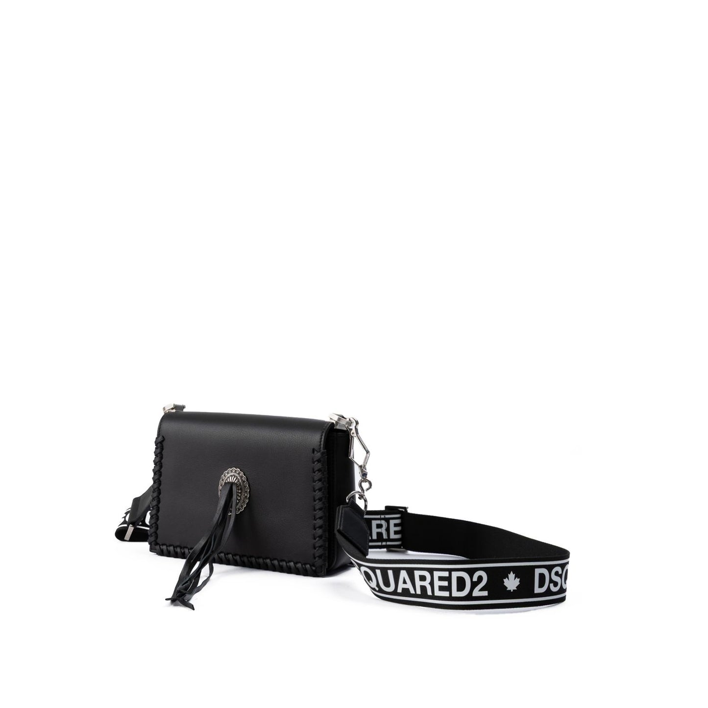 Dsquared² Black Leather Crossbody Bag