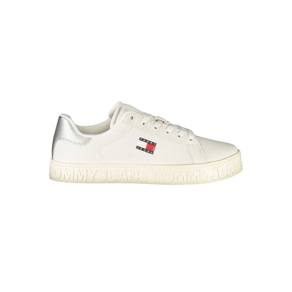 Tommy Hilfiger White Polyester Athletic Sneakers