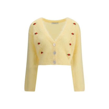 Alessandra Rich Yellow Mohair Cardigan