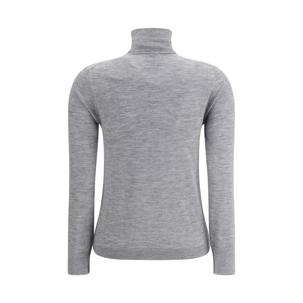 Allude Gray Cashmere Turtleneck