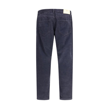 PT Torino Blue Cotton Casual Pants