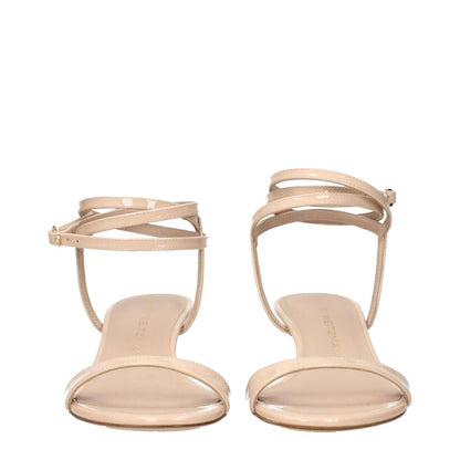Stuart Weitzman Beige Leather Stiletto Heel Sandals