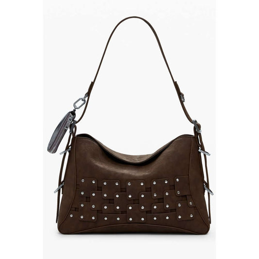 Desigual Marrone Poliuretano Women Handbag 1728,67403481248,Bags,Brown,Desigual,Handbags - Bags,New with tags,Women