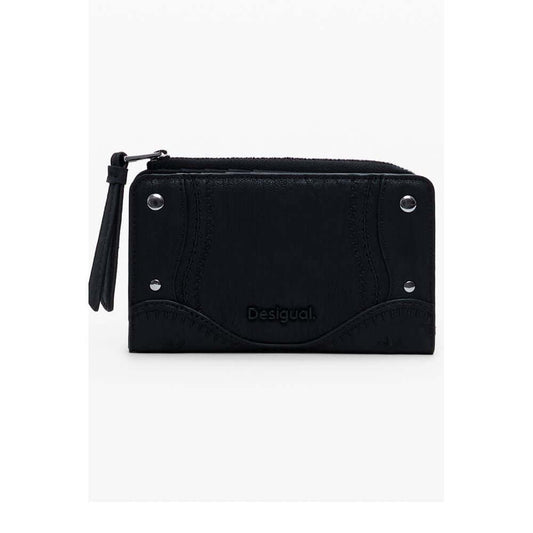 Desigual Nero Poliuretano Women Wallet 1728,67403481248,Accessories,Black,Desigual,New with tags,Wallets - Accessories,Wallets - Wallets - Accessories,Women