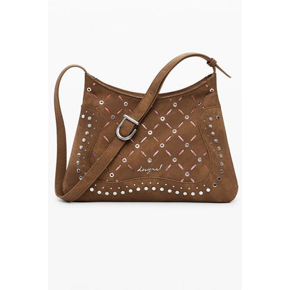 Desigual Marrone Poliuretano Women Backpack