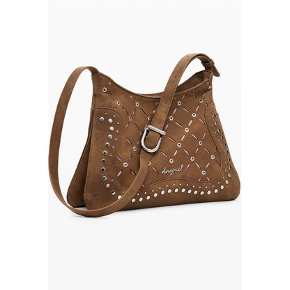 Desigual Marrone Poliuretano Women Backpack