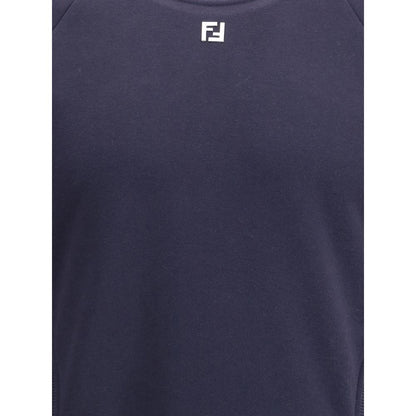 Fendi Blue Cotton Sweatshirt