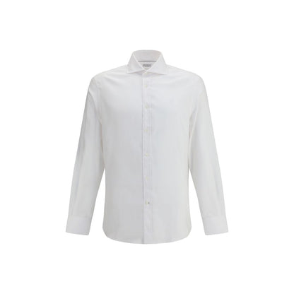Brunello Cucinelli White Cotton Dress Shirt