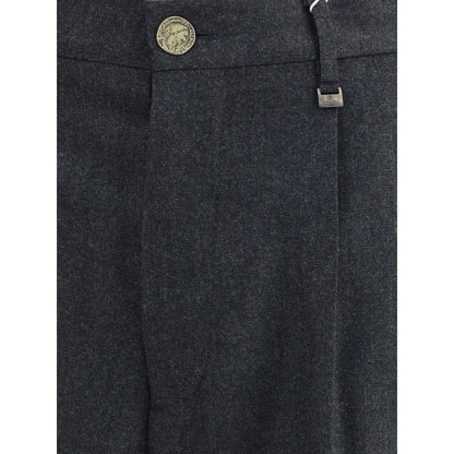 Vivienne Westwood Gray Fleece Wool Casual Pants