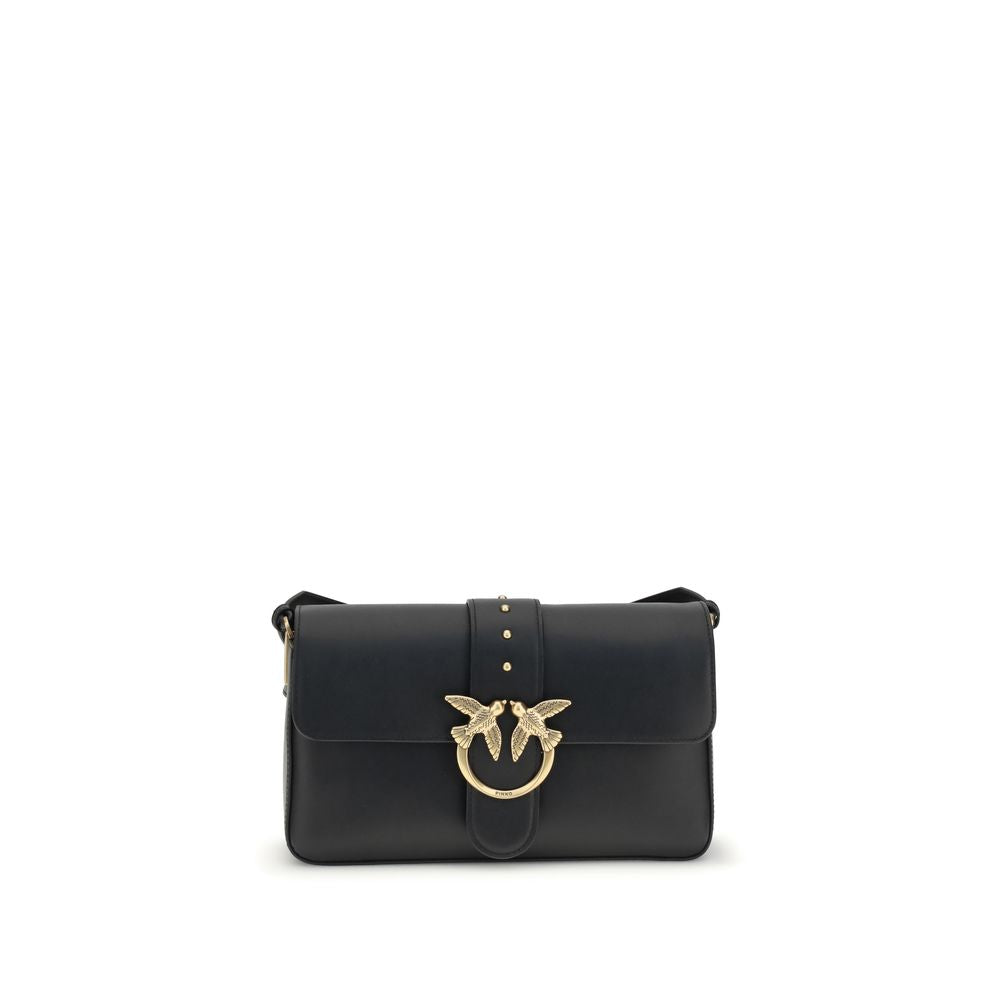 PINKO Black Leather Shoulder Bag 1728,72470364320,Accessories,Bags,Black,New with tags,PINKO,Shoulder Bags - Bags,Women